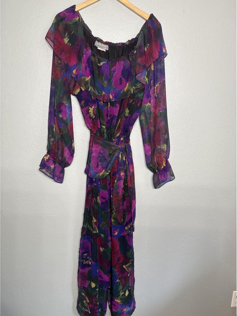 Vintage 80s floral romper maximalist